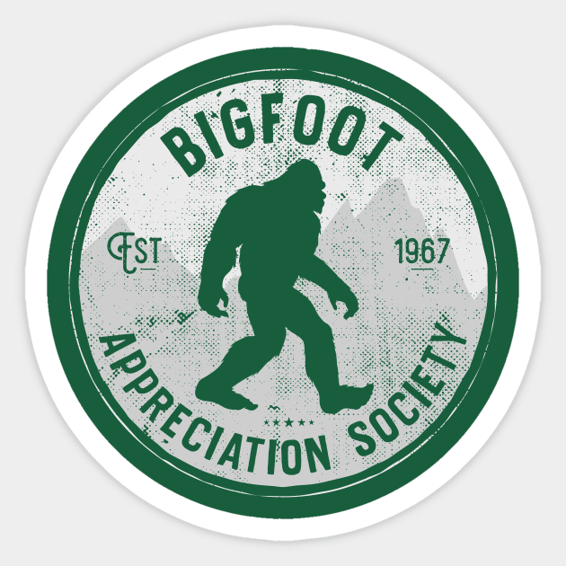 Bigfoot Appreciation Society Sticker by Doubledutch